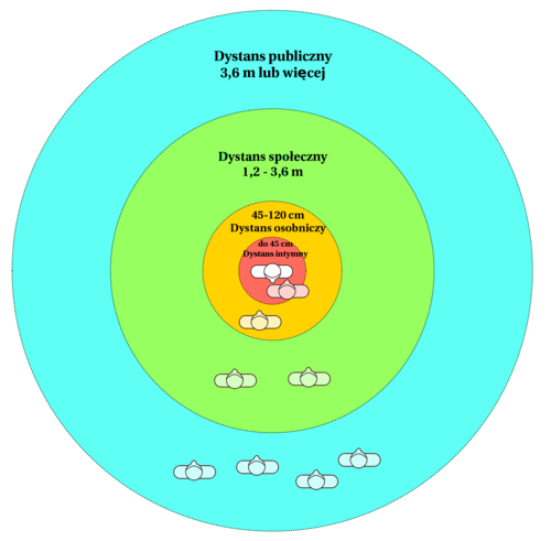 Hall's four distance zones